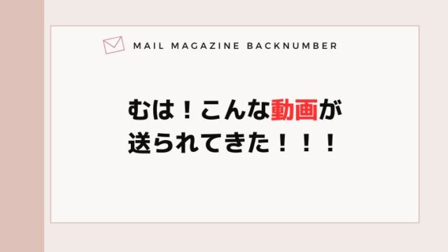 むは！こんな動画が送られてきた！！！