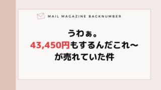 うわぁ。43,450円もするんだこれ〜が売れていた件